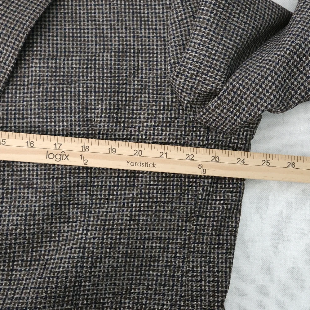 Lauren Ralph Lauren 46R Brown Houndstooth Sport Coat‎ Blazer Jacket Mens